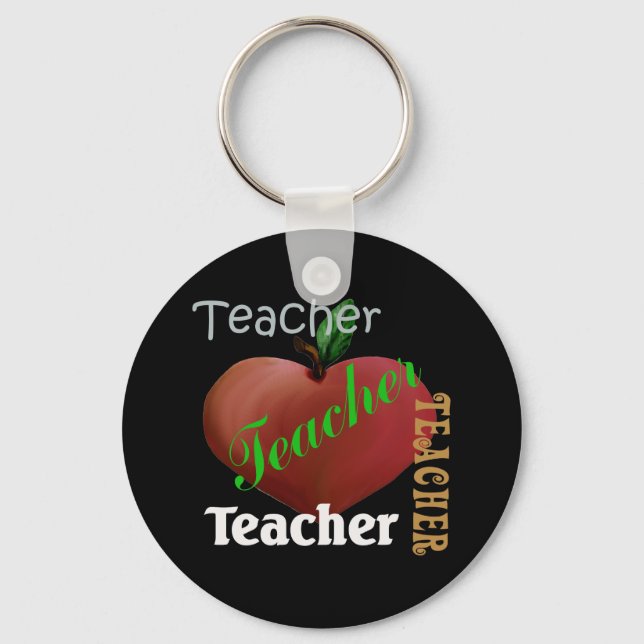Apple Teacher Keychain (Front)