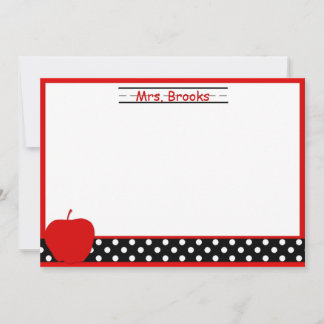 Apple Teacher Stationery/Note Cards