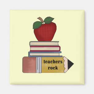 Apple Teachers Rock Tshirts and Gifts Magnet