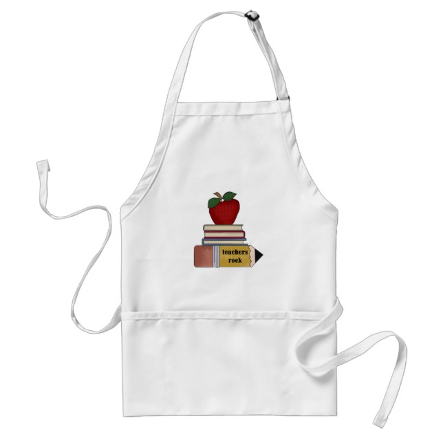 Apple Teachers Rock Tshirts and Gifts Standard Apron (Front)