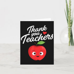 Apple Thank You Teachers Teacher Motivational Appr Card