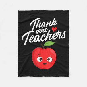 Apple Thank You Teachers Teacher Motivational Appr Fleece Blanket