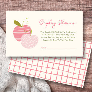 Apple Theme Fall Baby Display Shower Enclosure Card