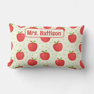 apple themed, custom, Teacher's Reading Corner  Lumbar Cushion