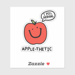 Apple-thetic Cute Fruit Apple Pun Die-Cut