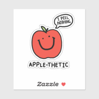 Apple-thetic Cute Fruit Apple Pun Die-Cut