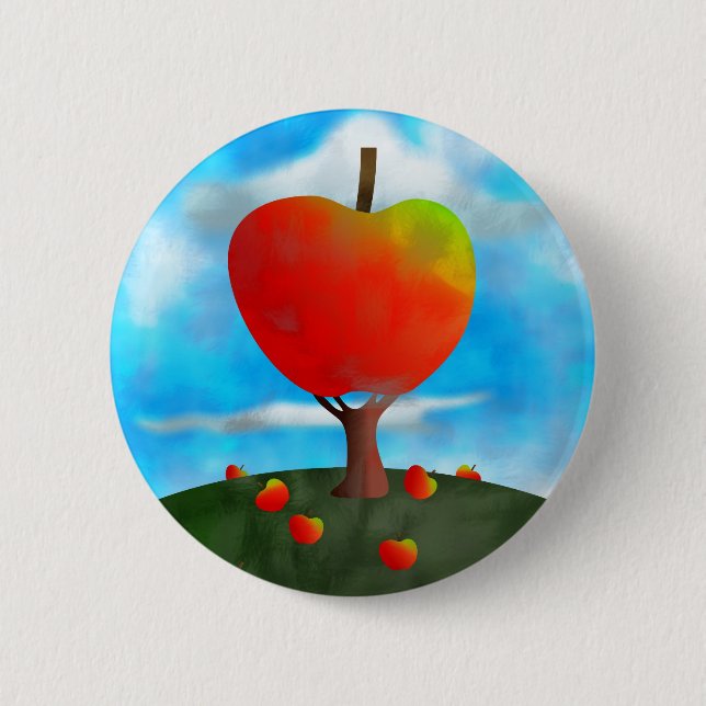 Apple Tree 6 Cm Round Badge (Front)