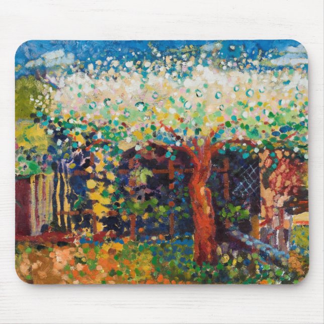 Apple Tree Blossom Mouse Pad (Front)