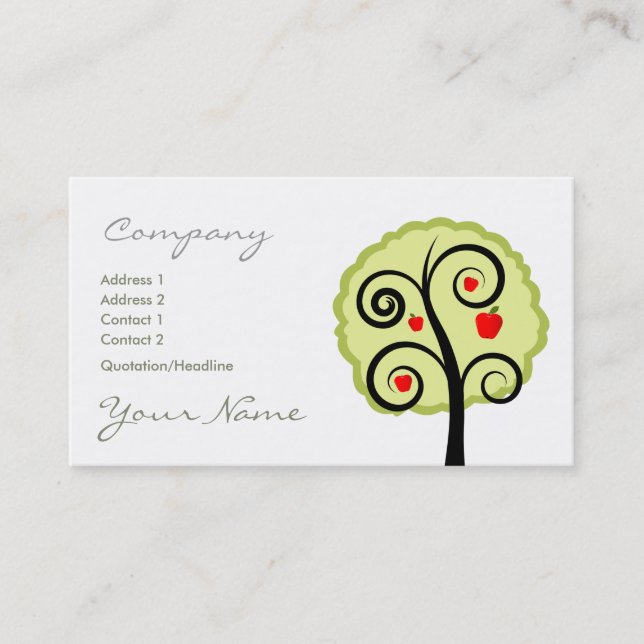 Apple Tree Business Card (Front)