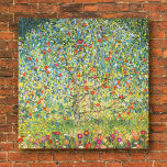 Apple Tree by Gustav klimt Canvas Print<br><div class="desc">A fine art wrapped canvas with the oil painting by Gustav Klimt (1862-1918),  Apple Tree (Apfelbaum) (c. 1912). Gustav was born in Austria. A colourful depiction of a red apple tree in an orchard with wildflowers in the foreground.</div>
