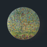 Apple Tree by Gustav Klimt, Vintage Art Nouveau 6 Cm Round Badge<br><div class="desc">Apple Tree (1912) by Gustav Klimt is a vintage Victorian Era Symbolism fine art painting. A nature scene with an apple tree in an orchard on a farm with ripe fruit and apple blossoms. The floral garden is in full bloom with spring flowers. About the artist: Gustav Klimt (1862-1918) was...</div>