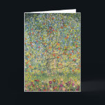 Apple Tree by Gustav Klimt, Vintage Art Nouveau Card<br><div class="desc">Apple Tree (1912) by Gustav Klimt is a vintage Victorian Era Symbolism fine art painting. A nature scene with an apple tree in an orchard on a farm with ripe fruit and apple blossoms. The floral garden is in full bloom with spring flowers. About the artist: Gustav Klimt (1862-1918) was...</div>
