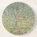 Apple Tree by Gustav Klimt, Vintage Art Nouveau Coaster<br><div class="desc">Apple Tree (1912) by Gustav Klimt is a vintage Victorian Era Symbolism fine art painting. A nature scene with an apple tree in an orchard on a farm with ripe fruit and apple blossoms. The floral garden is in full bloom with spring flowers. About the artist: Gustav Klimt (1862-1918) was...</div>