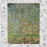 Apple Tree by Gustav Klimt, Vintage Art Nouveau Jigsaw Puzzle<br><div class="desc">Apple Tree (1912) by Gustav Klimt is a vintage Victorian Era Symbolism fine art painting. A nature scene with an apple tree in an orchard on a farm with ripe fruit and apple blossoms. The floral garden is in full bloom with spring flowers. About the artist: Gustav Klimt (1862-1918) was...</div>