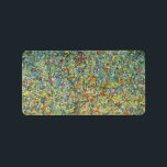 Apple Tree by Gustav Klimt, Vintage Art Nouveau Label<br><div class="desc">Apple Tree (1912) by Gustav Klimt is a vintage Victorian Era Symbolism fine art painting. A nature scene with an apple tree in an orchard on a farm with ripe fruit and apple blossoms. The floral garden is in full bloom with spring flowers. About the artist: Gustav Klimt (1862-1918) was...</div>