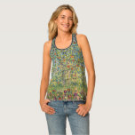 Apple Tree by Gustav Klimt, Vintage Art Nouveau Singlet<br><div class="desc">Apple Tree (1912) by Gustav Klimt is a vintage Victorian Era Symbolism fine art painting. A nature scene with an apple tree in an orchard on a farm with ripe fruit and apple blossoms. The floral garden is in full bloom with spring flowers. About the artist: Gustav Klimt (1862-1918) was...</div>