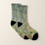 Apple Tree by Gustav Klimt, Vintage Art Nouveau Socks<br><div class="desc">Apple Tree (1912) by Gustav Klimt is a vintage Victorian Era Symbolism fine art painting. A nature scene with an apple tree in an orchard on a farm with ripe fruit and apple blossoms. The floral garden is in full bloom with spring flowers. About the artist: Gustav Klimt (1862-1918) was...</div>