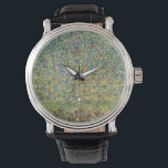 Apple Tree by Gustav Klimt, Vintage Art Nouveau Watch<br><div class="desc">Apple Tree (1912) by Gustav Klimt is a vintage Victorian Era Symbolism fine art painting. A nature scene with an apple tree in an orchard on a farm with ripe fruit and apple blossoms. The floral garden is in full bloom with spring flowers. About the artist: Gustav Klimt (1862-1918) was...</div>