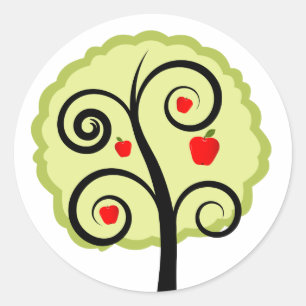 Apple Tree Classic Round Sticker