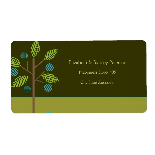 Apple tree fall wedding custom label (Front)