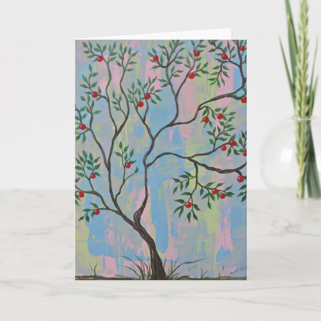 Apple Tree Greeting Card (Front)