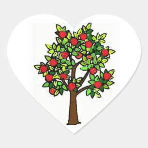 Apple Tree Heart Sticker