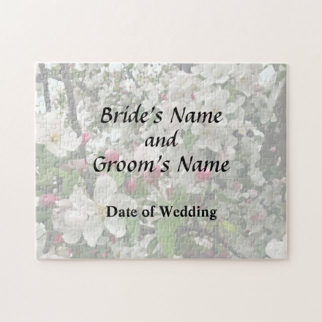 Apple Tree In Bloom Wedding Products Jigsaw Puzzle (Horizontal)