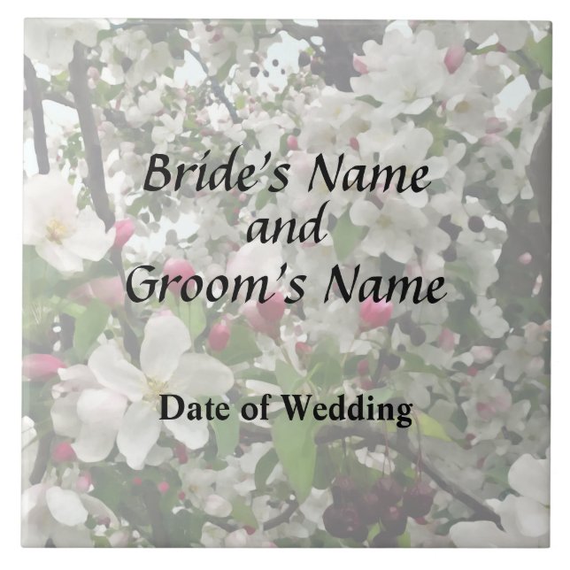 Apple Tree In Bloom Wedding Products Tile (Front)