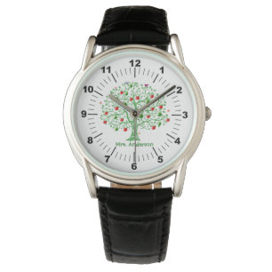 Apple Tree Personalised Teacher’s Gift Watch