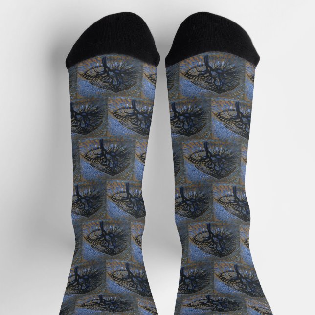 Apple Tree, Pointillist Version by Piet Mondrian Socks (Top)