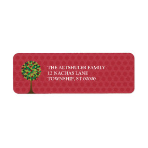 Apple Tree Rosh Hashanah Return Address Label