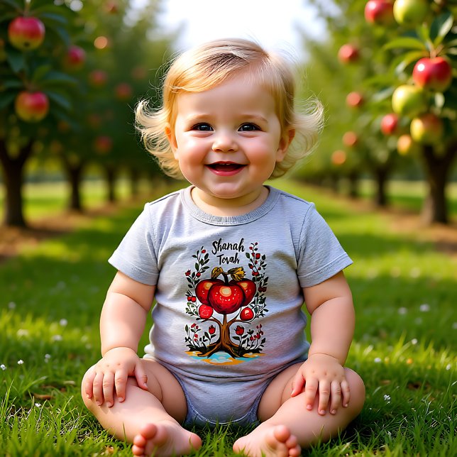  🍎 Apple tree - Shanah Tovah Baby Bodysuit (🍎 Apple tree - Shanah Tovah Baby Bodysuit)