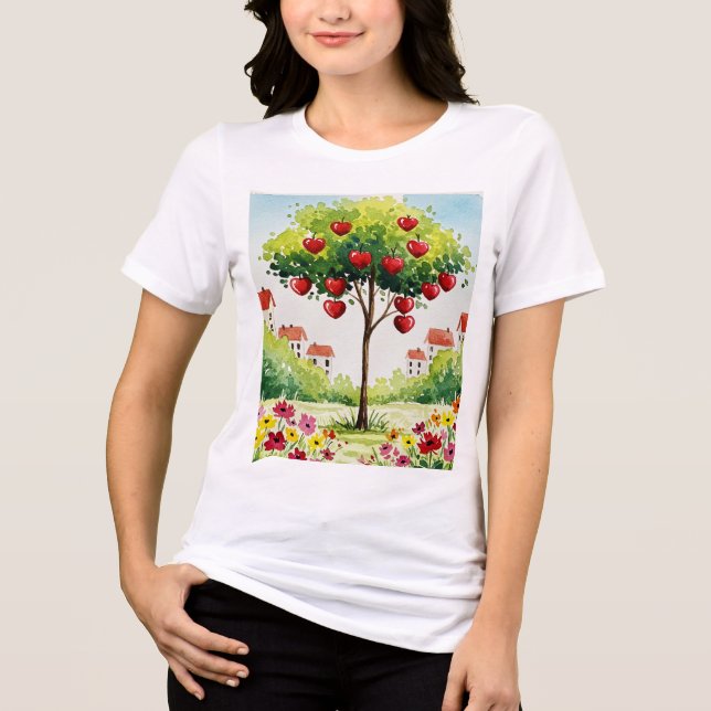 Apple tree Tri-Blend shirt (Front)