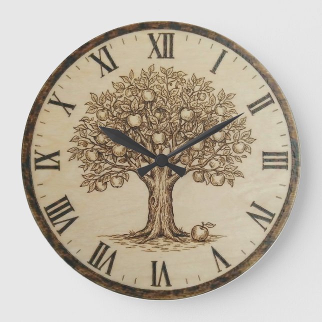 Apple Tree Wall Clock  (Front)