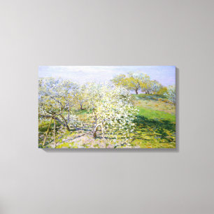 Apple Trees in Bloom (by Claude Monet) Canvas Print