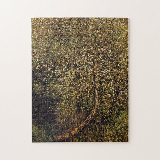 Apple Trees in Blossom by Water Monet Fine Art Jigsaw Puzzle (Vertical)