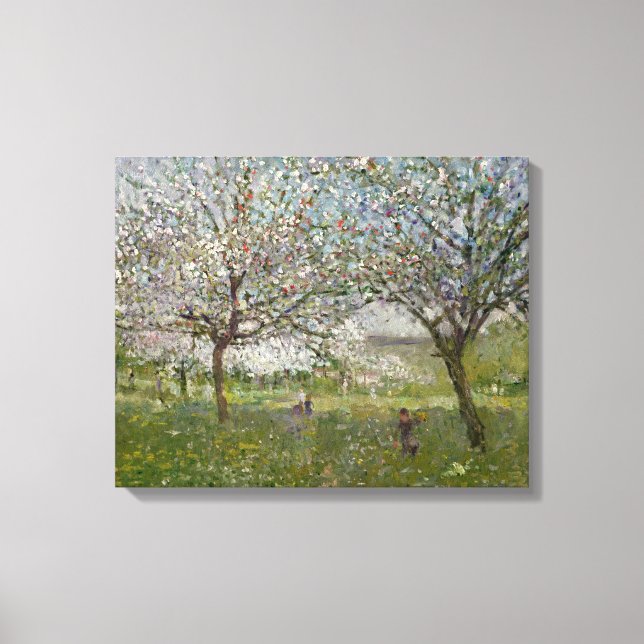 Apple Trees in Flower Canvas Print (Front)