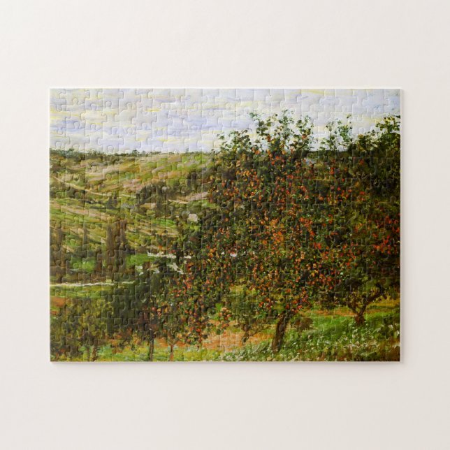 Apple Trees near Vetheuil Monet Fine Art Jigsaw Puzzle (Horizontal)