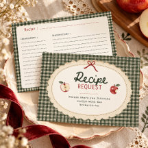 Apple vintage green gingham recipe request