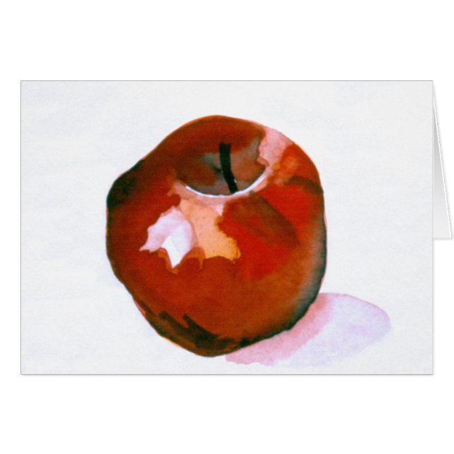 Apple Watercolor Painting (Front Horizontal)
