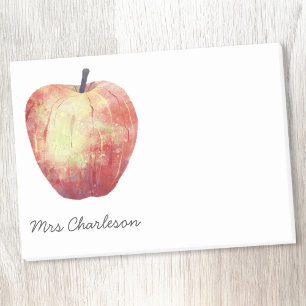 Apple Watercolor Personalised Post-it Notes