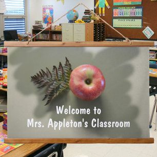 Apple Welcome Teacher Classroom Hanging Tapestry