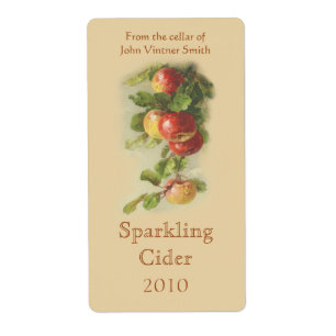 Apple wine bottle label