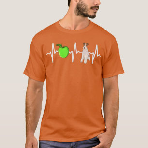 Apple Wire Fo Terrier Heartbeat Dog Lover  T-Shirt