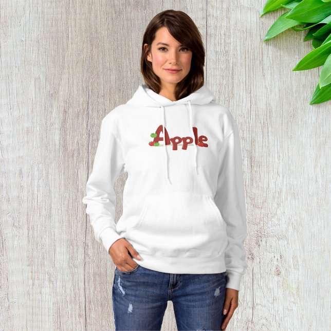 Apple Word Art with Red & Green Apples  Hoodie (Creator Uploaded)