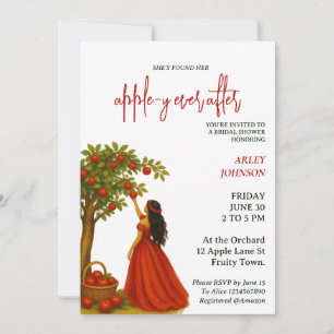 Apple-y ever after Rustic Bridal Shower Invitation