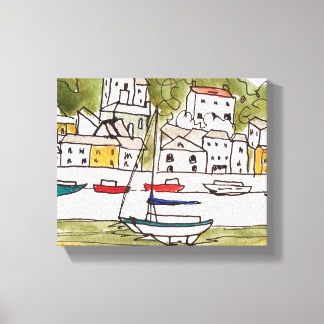 Appledore, Devon.Print on Canvas Print (Front)