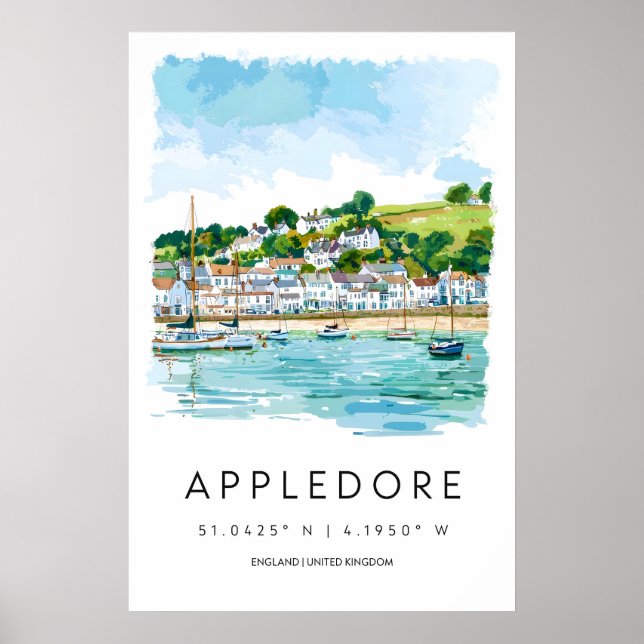 Appledore Watercolor Park Ski National Poster (Front)