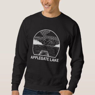 Applegate Lake Oregon Funny Fishing Camping Summer Sweatshirt