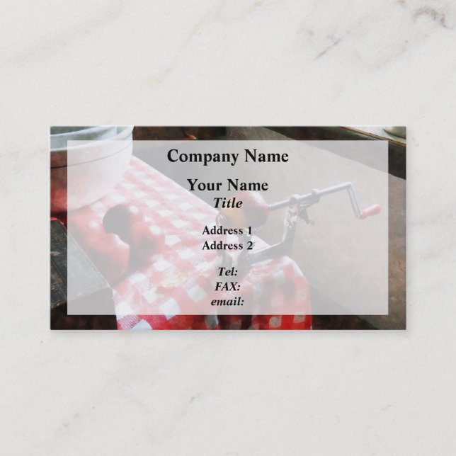 Apples and Apple Peeler Business Card (Front)